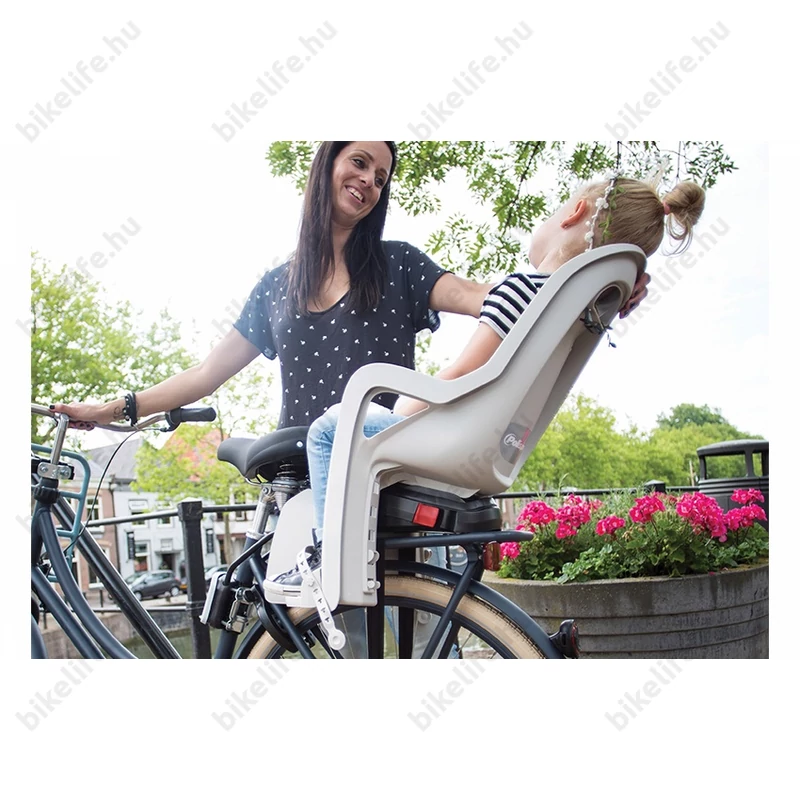 Polisport Groovy RS Plus gyerekülés hátsó vázra szerelhető dönthető, világos zöld/szürke