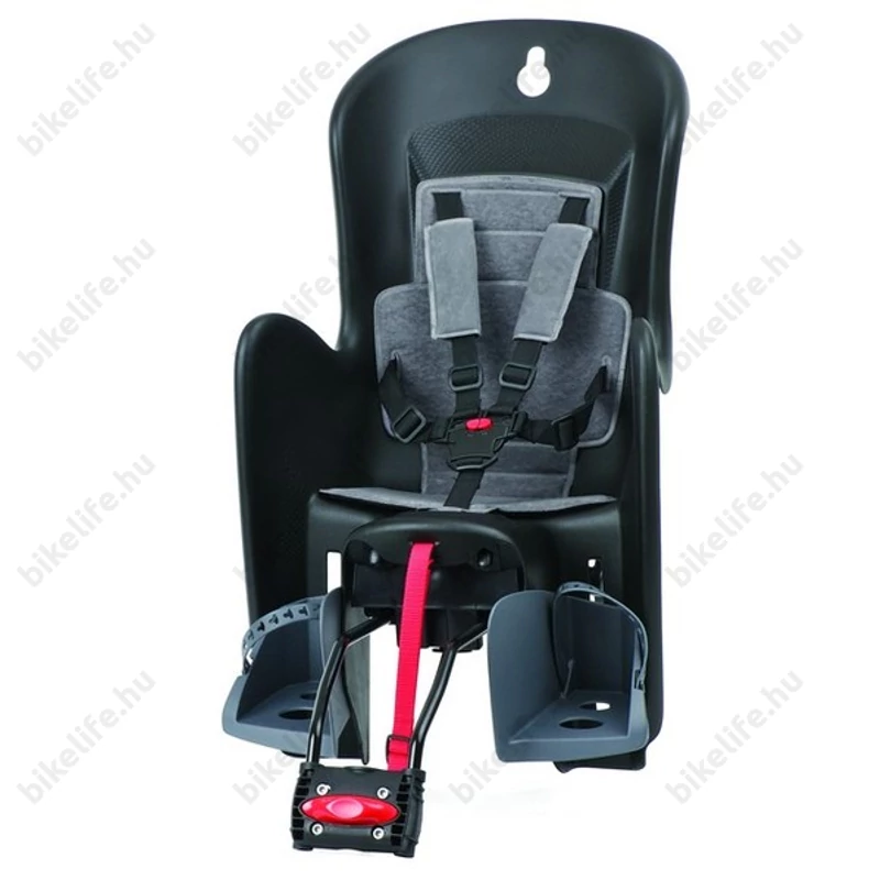 Polisport Bilby gyerekülés hátsó vázra fekete-sötétszürke