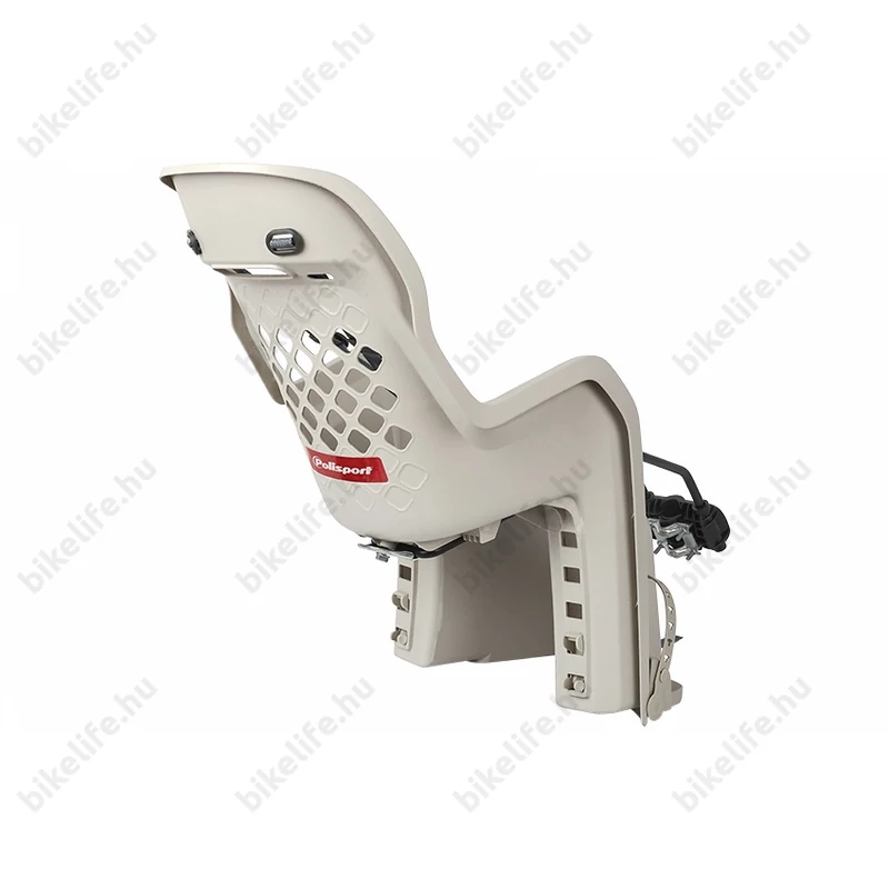 Polisport Joy gyerekülés hátra, vázra szerelhető, krém, sötétszürke párnával