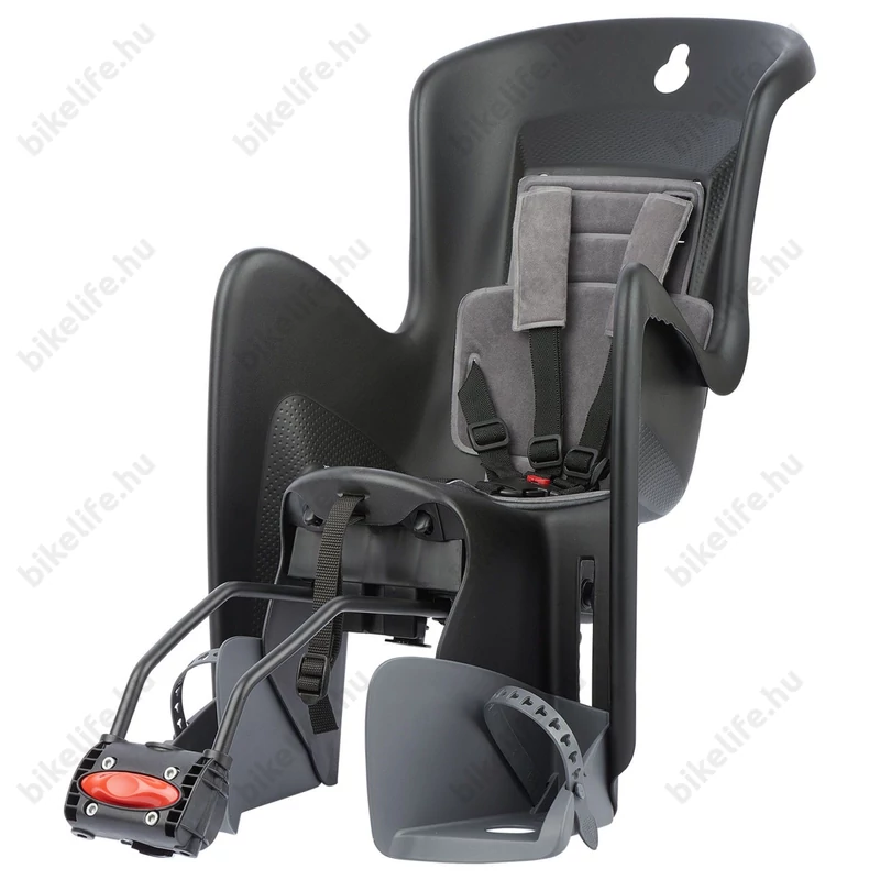 Polisport Bilby Maxi RS gyerekülés hátsó vázra, dönthető, fekete/sötétszürke