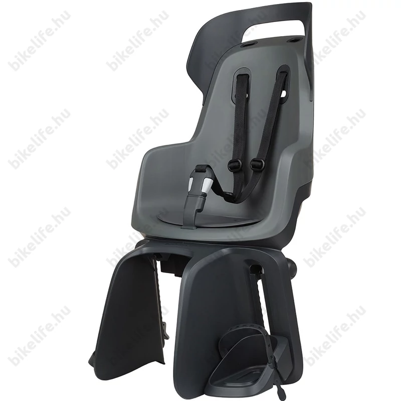Bobike Go Maxi dönthető hátsó gyerekülés dupla falú konstrukció csomagtartóra szerelhető szürke