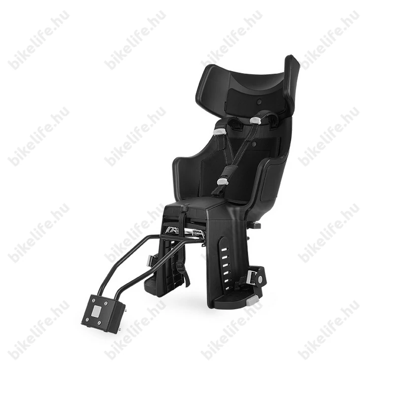 Bobike Exclusive Tour gyerekülés hátsó vázra 22kg-ig, 3 pontos öv, fekete, LED-es