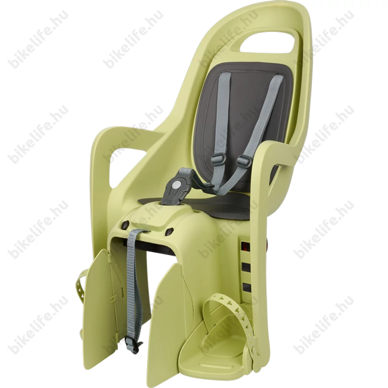 Polisport Groovy RS Plus gyerekülés hátsó vázra szerelhető dönthető, világos zöld/szürke