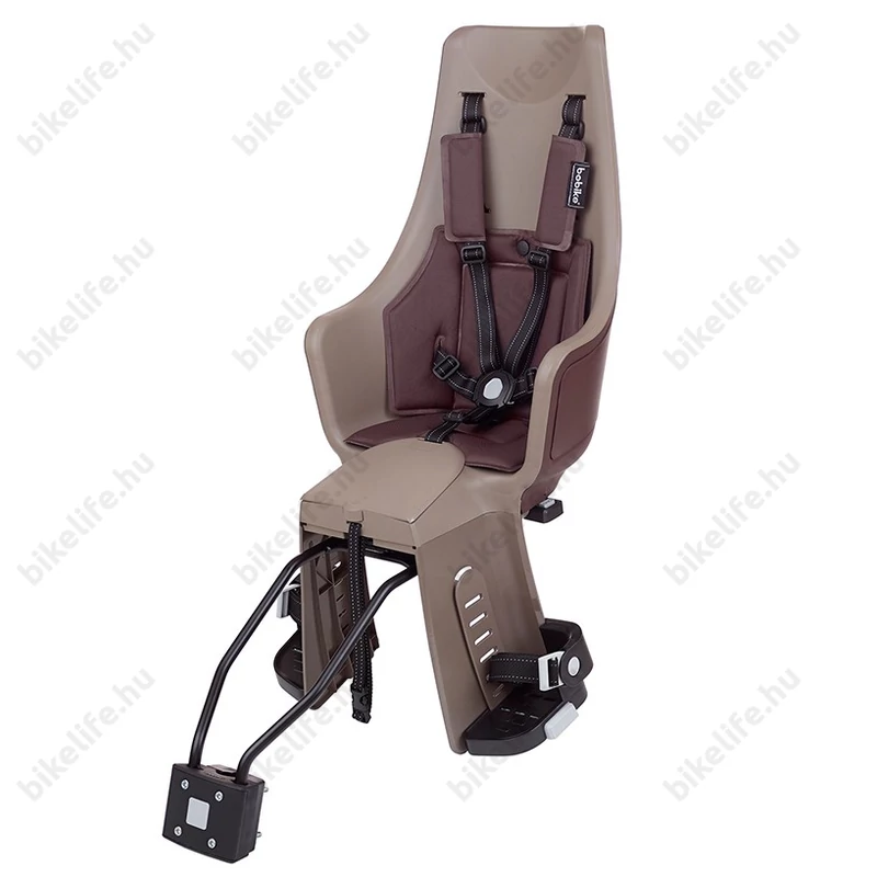 Bobike Exclusive Maxi Plus gyerekülés hátsó vázra, 22kg-ig, 5pontos öv, karamell