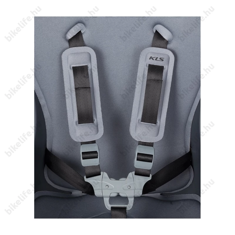 Kellys Keeper 50 gyerekülés hátsó vázra, 22kg-ig, 5 pontos öv, kapaszkodó, szürke