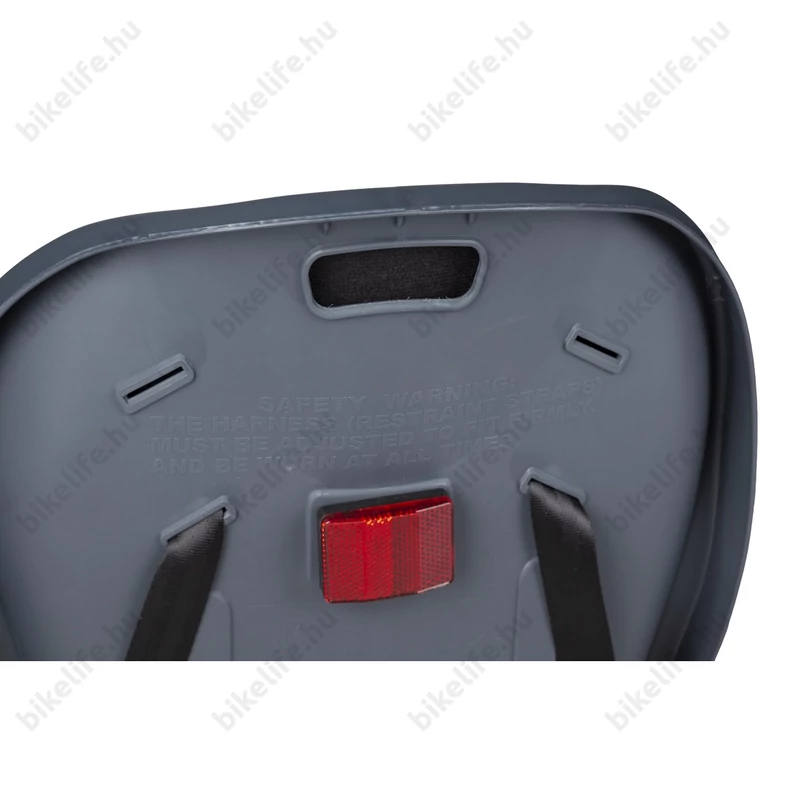 Kellys Keeper 50 gyerekülés hátsó vázra, 22kg-ig, 5 pontos öv, kapaszkodó, szürke