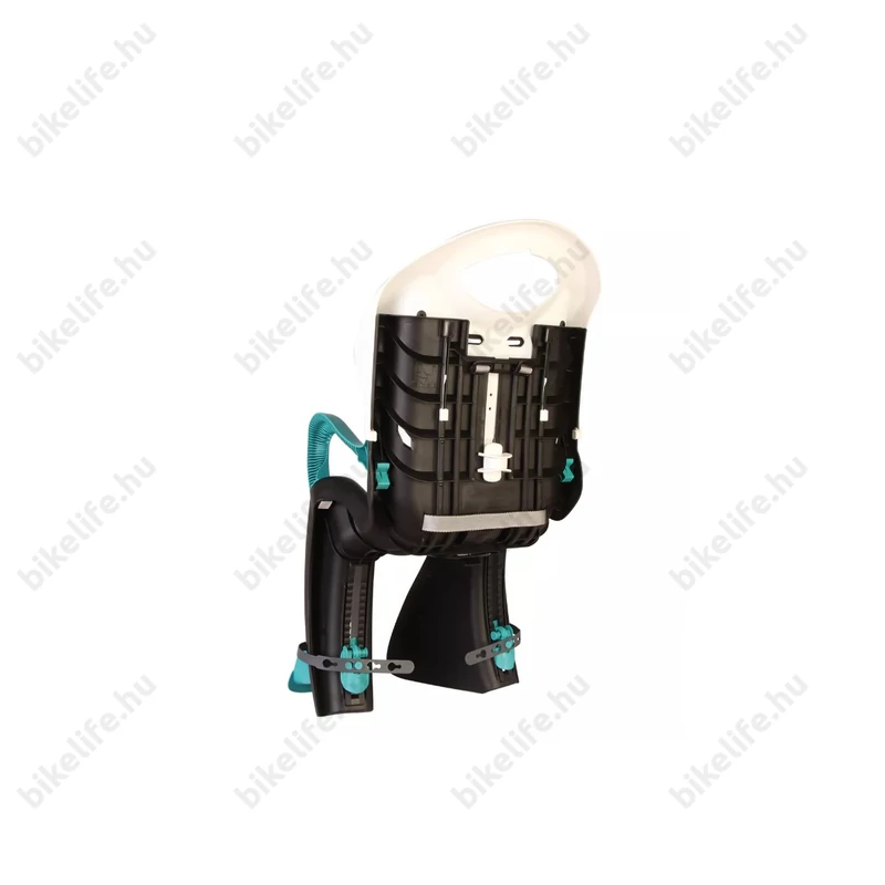 Bellelli Tiger Relax gyerekülés hátsó vázra B-Fix adapterrel, dönthető, 22kg-ig, fehér/türkiz/fekete