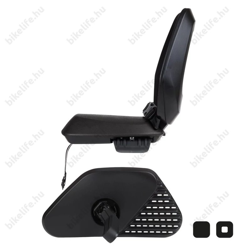 Bobike One Junior gyerekülés csomagtartóra, 35kg-ig, fekete