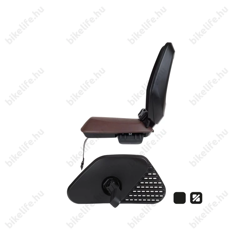 Bobike One Junior gyerekülés csomagtartóra, 35kg-ig, barna