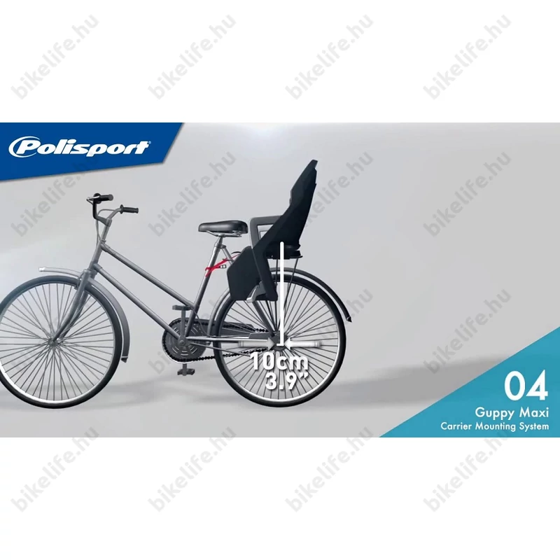 Gyerekülés csomagtartóra Polisport Guppy Maxi krém/szürke