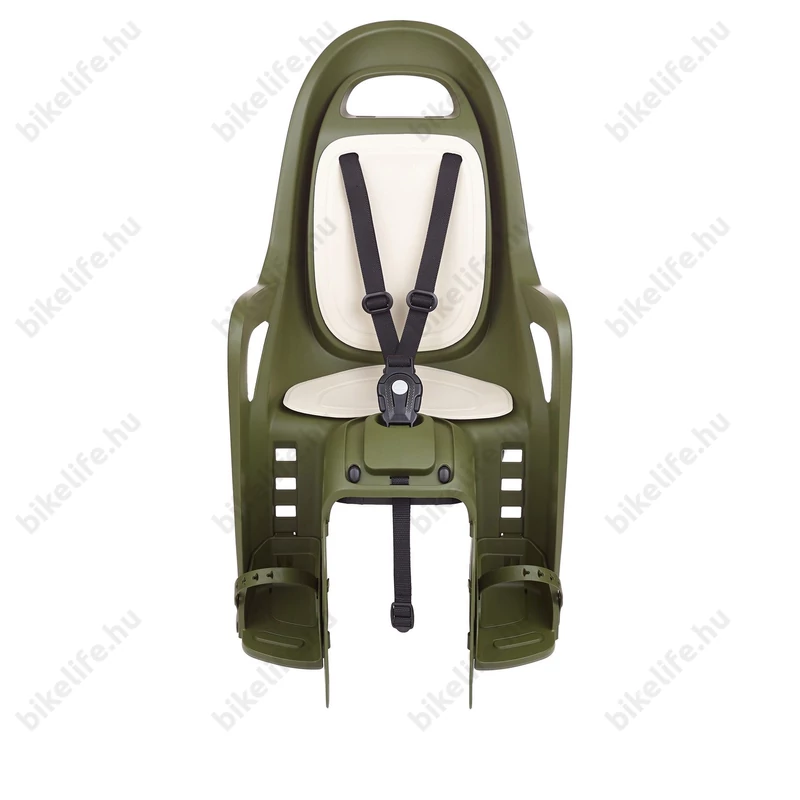 Polisport Groovy Maxi gyerekülés csomagtartóra sötétzöld/krém