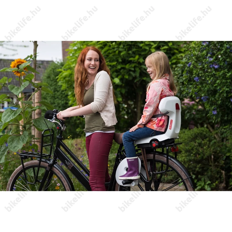 Polisport Guppy Junior gyerekülés csomagtartóra 22-35kg-ig, fehér/sötétszürke