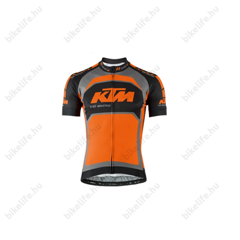 KTM Factory Team rövid ujjú kerékpáros mez fekete/szürke/narancs XXL