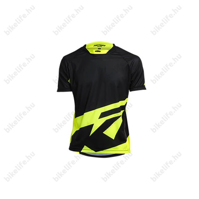 KTM Factory Enduro rövid ujjú kerékpáros mez fekete/citrom L