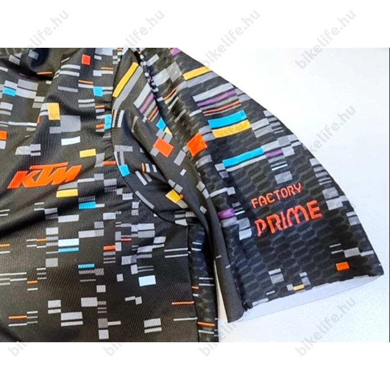 KTM Factory Prime rövid ujjú kerékpáros mez fekete/narancs M