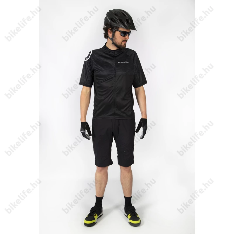 Endura Hummvee Ray Jersey rövid ujjú kerékpáros mez fekete XXL-es