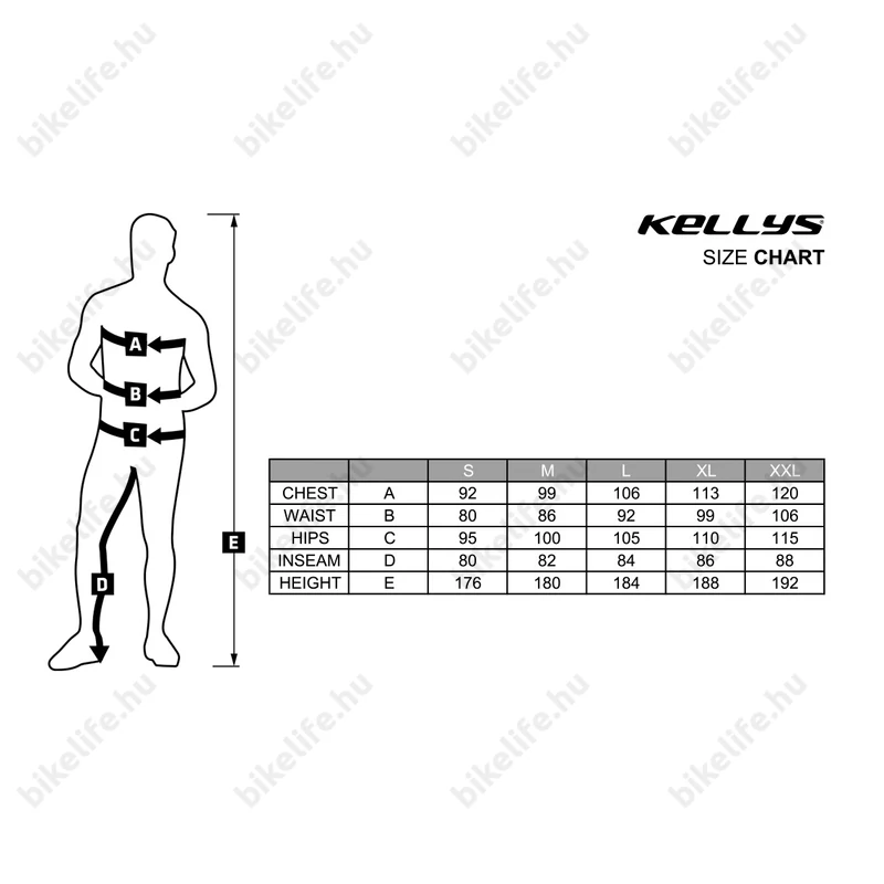 Kellys Rival 2 kerékpáros rövid nadrág, betétes-kantáros, fekete, XL