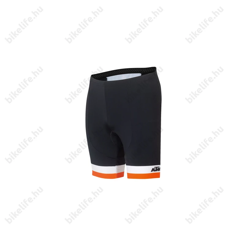 KTM Factory Line rövid nadrág, kantár nélküli, fekete-fehér-narancs S