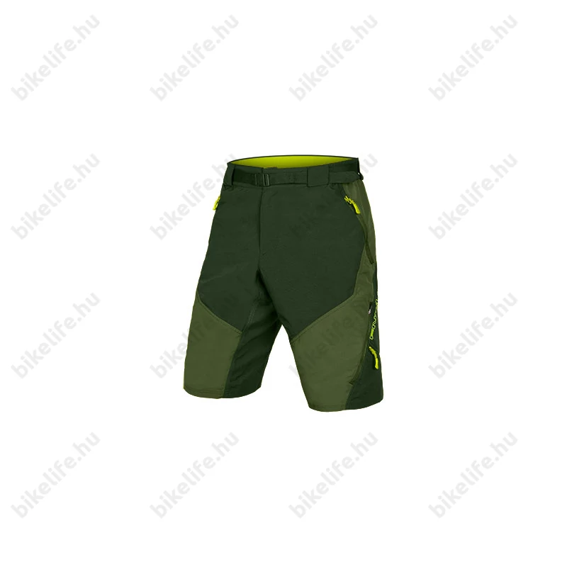 Endura Hummvee Short II kivehető betétes kerékpáros nadrág oliva zöld XXL-es