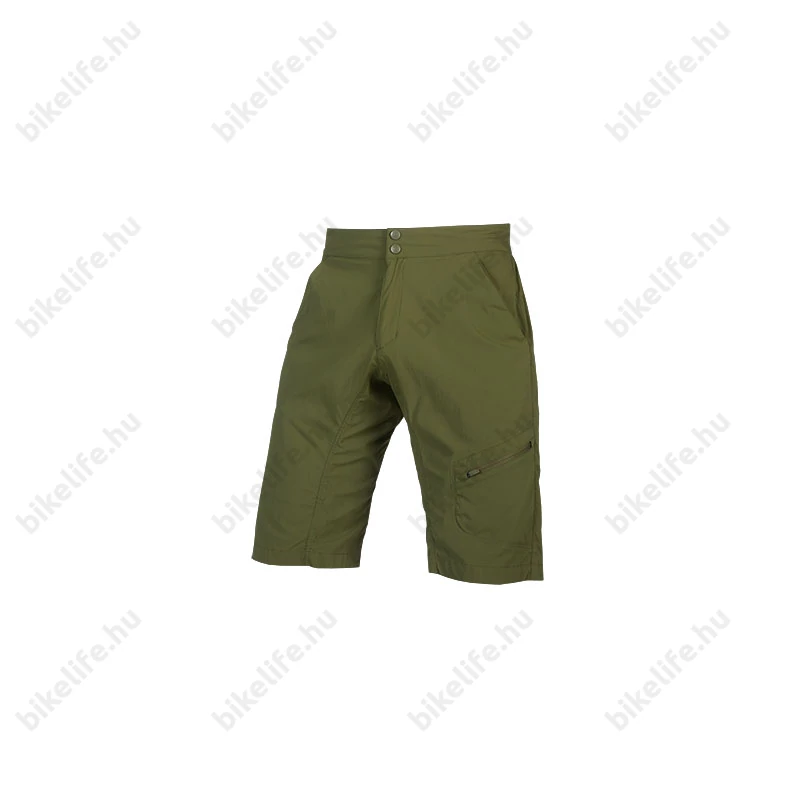 Endura Hummvee Lite Short kivehető betétes kerékpáros nadrág oliva zöld M-es