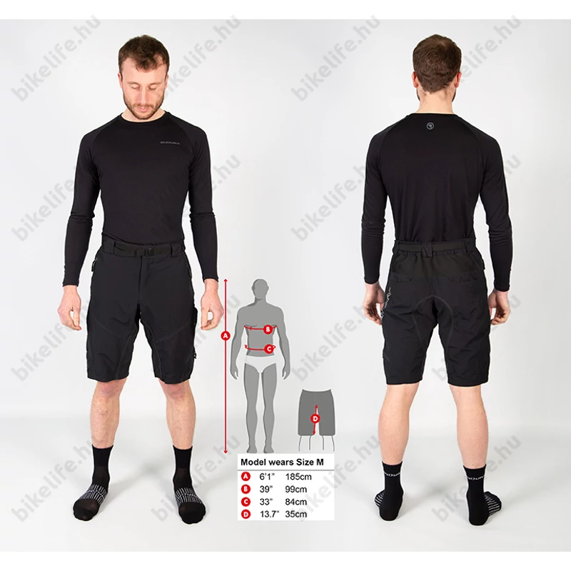 Endura Hummvee Short II rövid nadrág kivehető betéttel, szürke XL