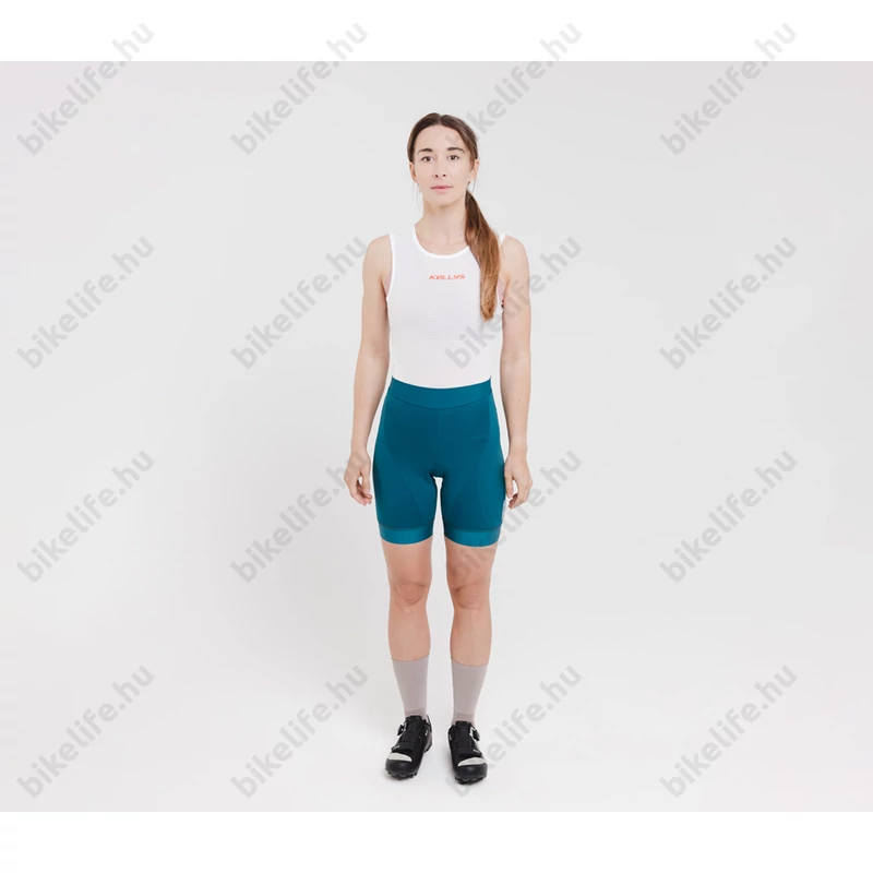 Kellys Maddie 3 női kerékpáros rövidnadrág betétes, kantár nélküli, petrol, XL