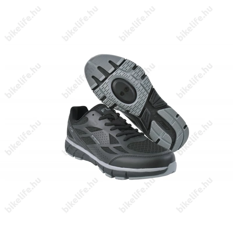 FLR Energy szabadidő/spining cipő, Active talp, klasszikus fűző, fekete/szürke 40-es