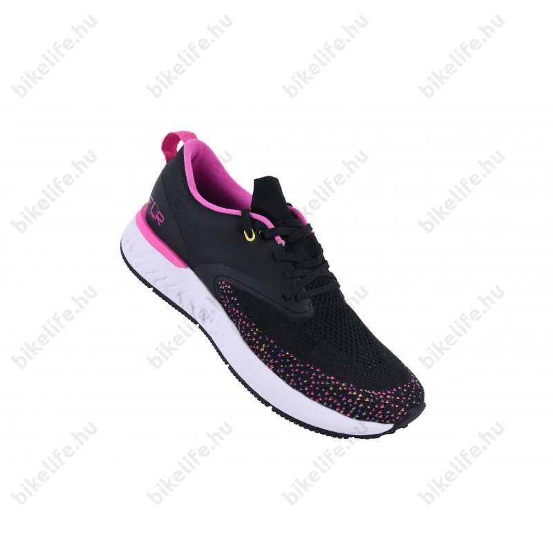 FLR Infinity szabadidő/spinning cipő fűzős rejtett stoplival fekete/pink 41-es