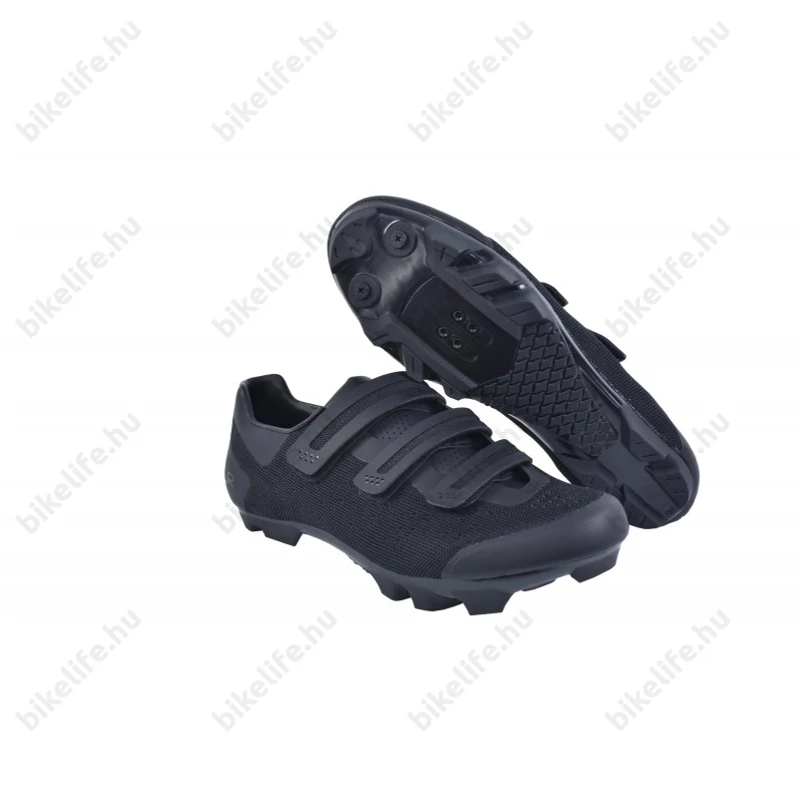 FLR F-55 Knit MTB cipő, 3 tépőzáras rögzítés, 41-es méret fekete