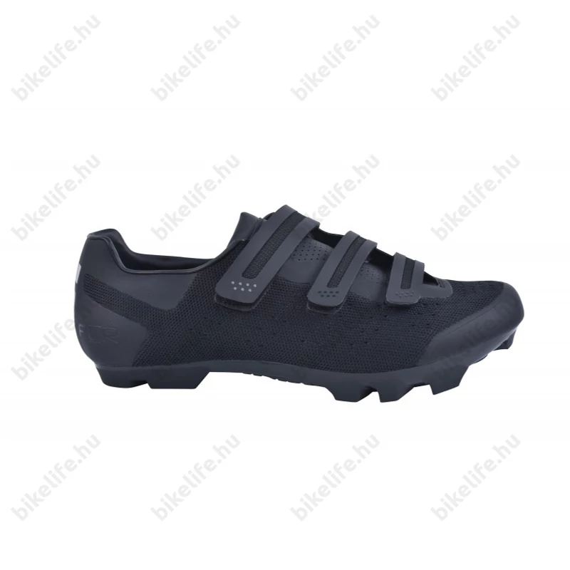 FLR F-55 Knit MTB cipő, 3 tépőzáras rögzítés, 45-ös méret fekete