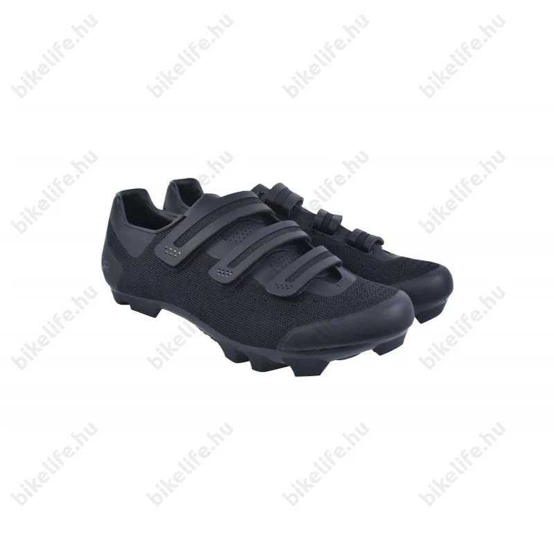 FLR F-55 Knit MTB cipő, 3 tépőzáras rögzítés, 42-es méret fekete