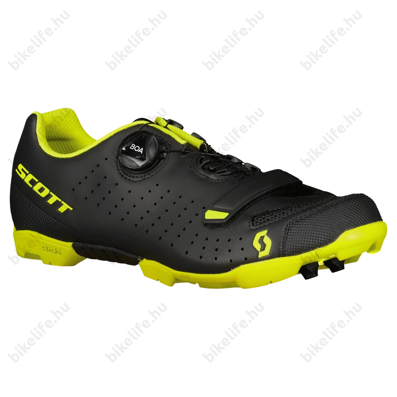 Scott Comp MTB cipő Boa fűző matt fekete/neon sárga 43-as