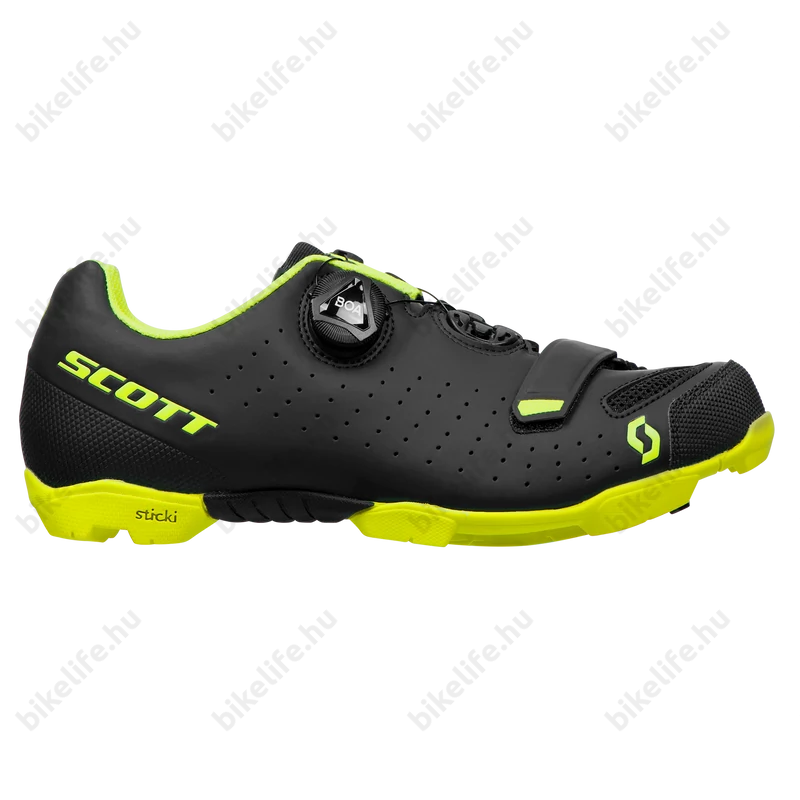 Scott Comp MTB cipő Boa fűző matt fekete/neon sárga 44-es