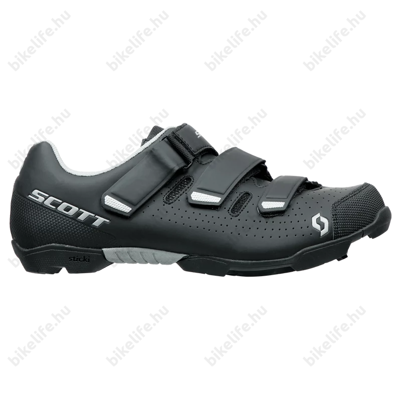 Scott Comp RS MTB cipő 3 tépőzáras matt fekete/ezüst 43-as