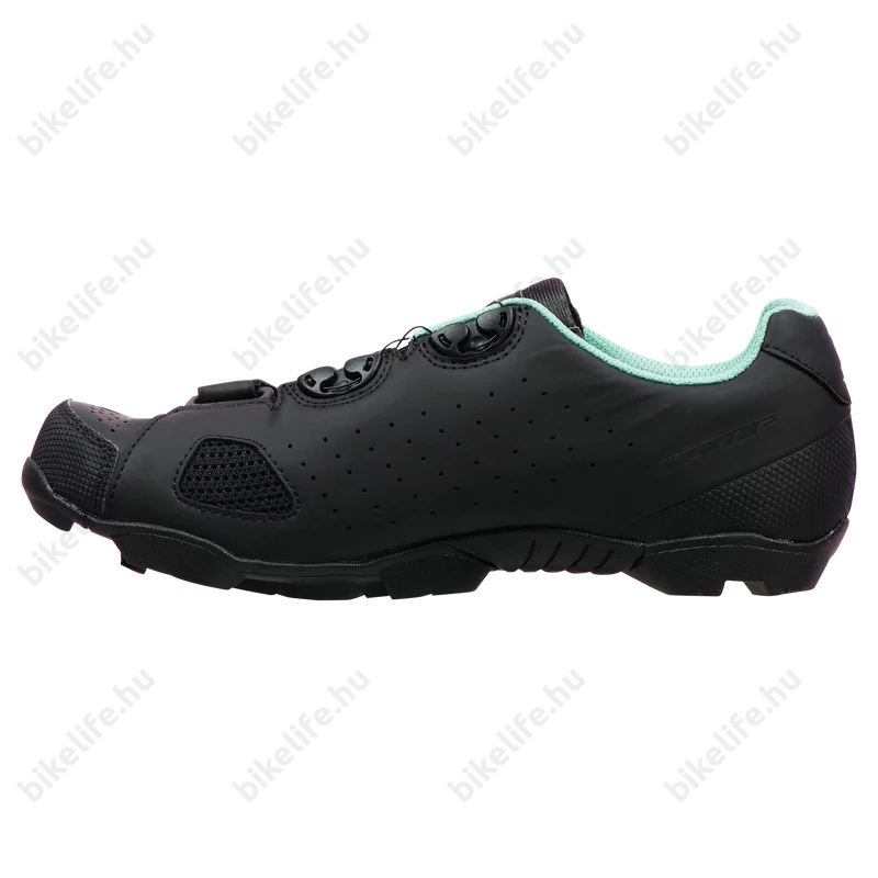 Scott Comp női MTB cipő Boa fűző matt fekete/világoskék 40-es