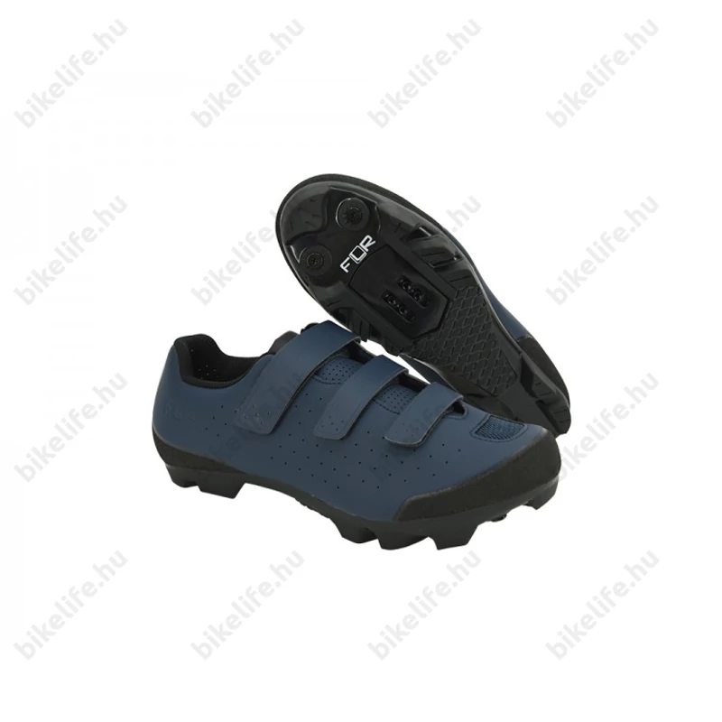 FLR F-57 MTB cipő, 3 tépőzáras rögzítés, 48-as méret, tengerészkék