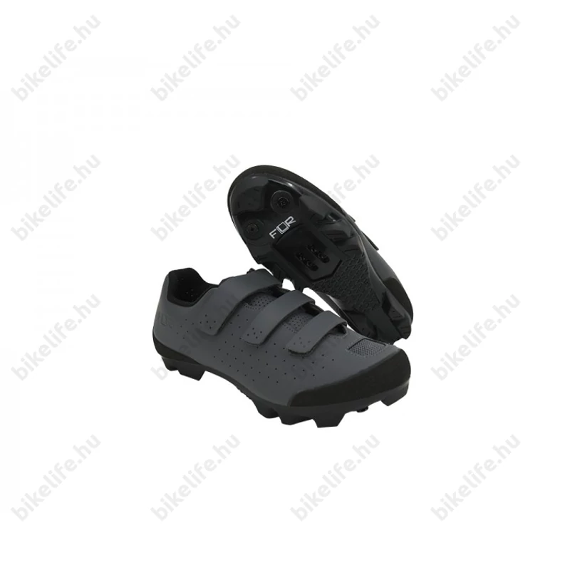 FLR F-57 MTB cipő, 3 tépőzáras rögzítés, 40-es méret, sötétszürke