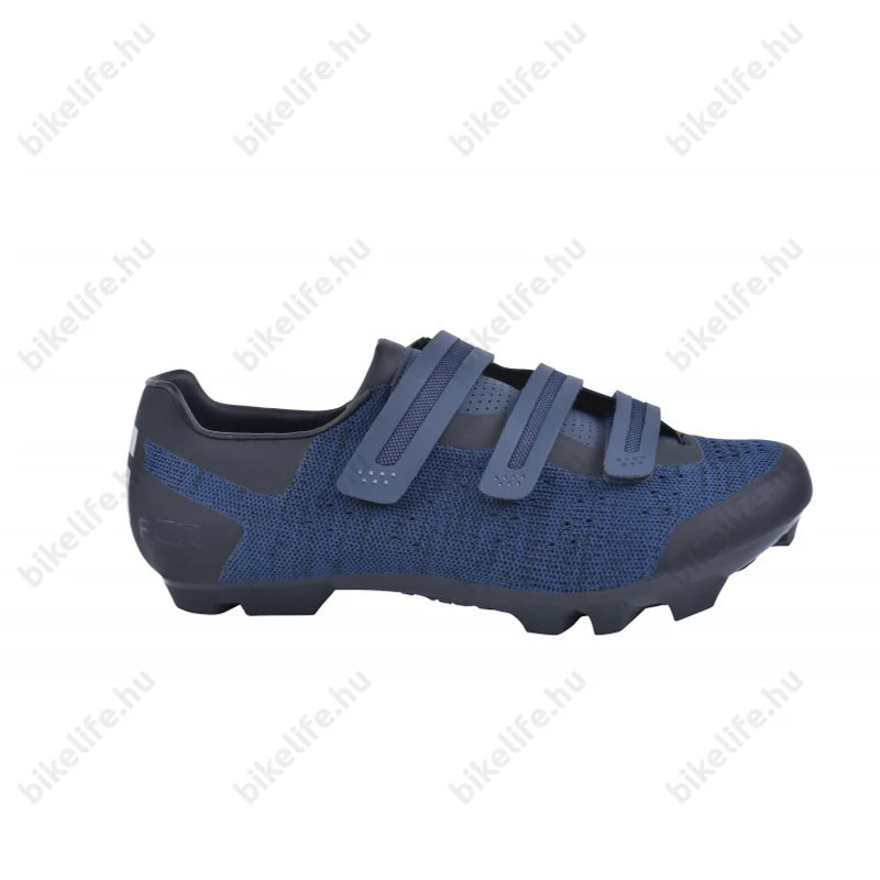 FLR F-55 Knit MTB cipő, 3 tépőzáras rögzítés, 43-as méret fekete/kék