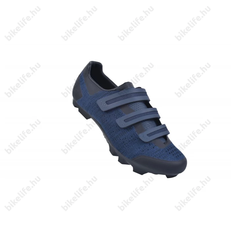 FLR F-55 Knit MTB cipő, 3 tépőzáras rögzítés, 43-as méret fekete/kék