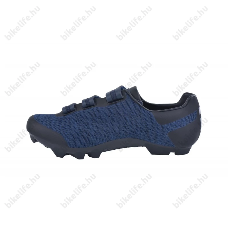 FLR F-55 Knit MTB cipő, 3 tépőzáras rögzítés, 46-os méret fekete/kék