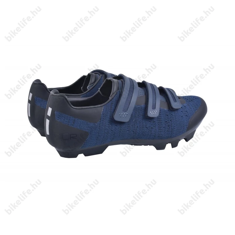FLR F-55 Knit MTB cipő, 3 tépőzáras rögzítés, 46-os méret fekete/kék