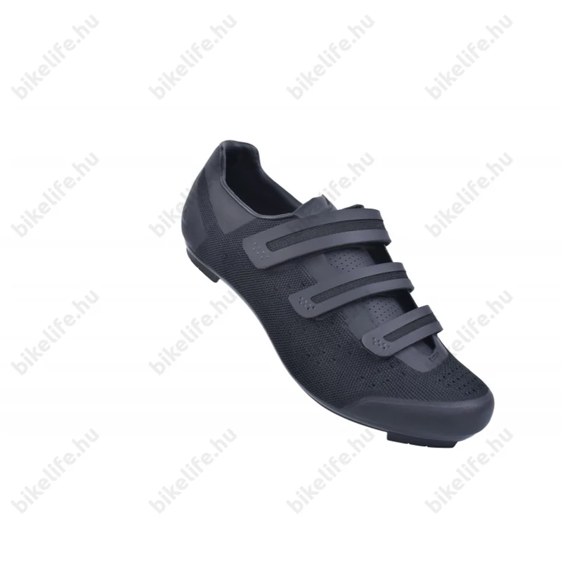 FLR Pro Road F-35 Knit országúti cipő, 3 tépőzáras, váaszon felsőrész, fekete, 41-es