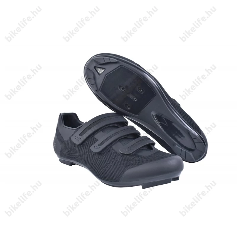 FLR Pro Road F-35 Knit országúti cipő, 3 tépőzáras, váaszon felsőrész, fekete, 42-es