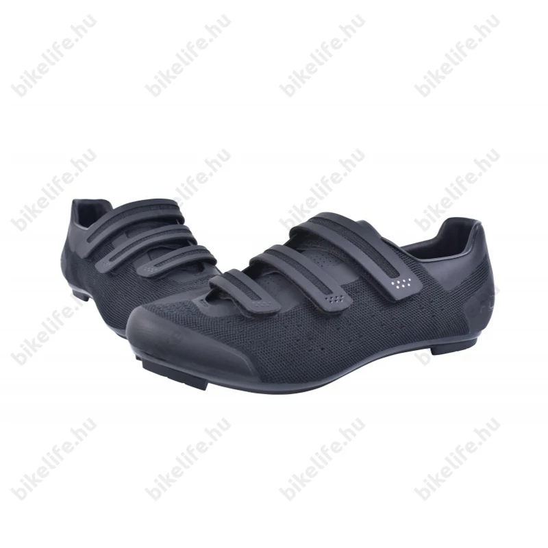 FLR Pro Road F-35 Knit országúti cipő, 3 tépőzáras, váaszon felsőrész, fekete, 46-os