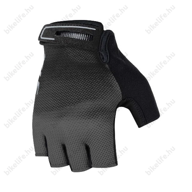 Kellys KLS Factor 025 black rövidujjú kerékpos kesztyű jól szellőző anyagból párnázott tenyérrel L-es