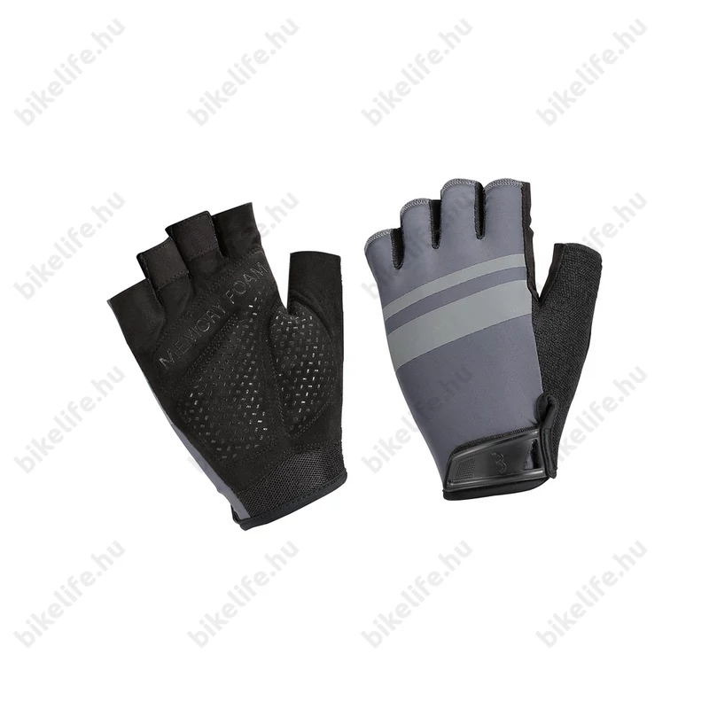 BBB BBW-59 HighComfort 2.0 kerékpáros kesztyű rövid szürkéskék M-es