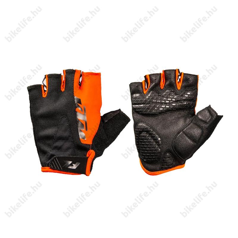 KTM Factory Line rövid ujjú kesztyű, fekete/narancs, XL