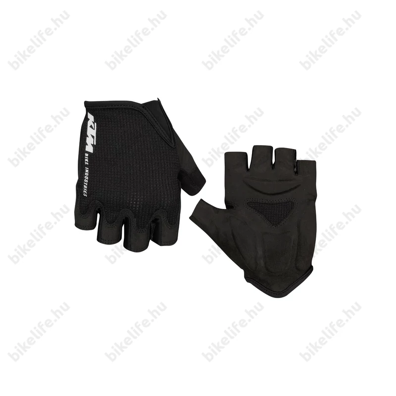 KTM Factory Line rövid ujjú kesztyű fekete fehér logóval XL