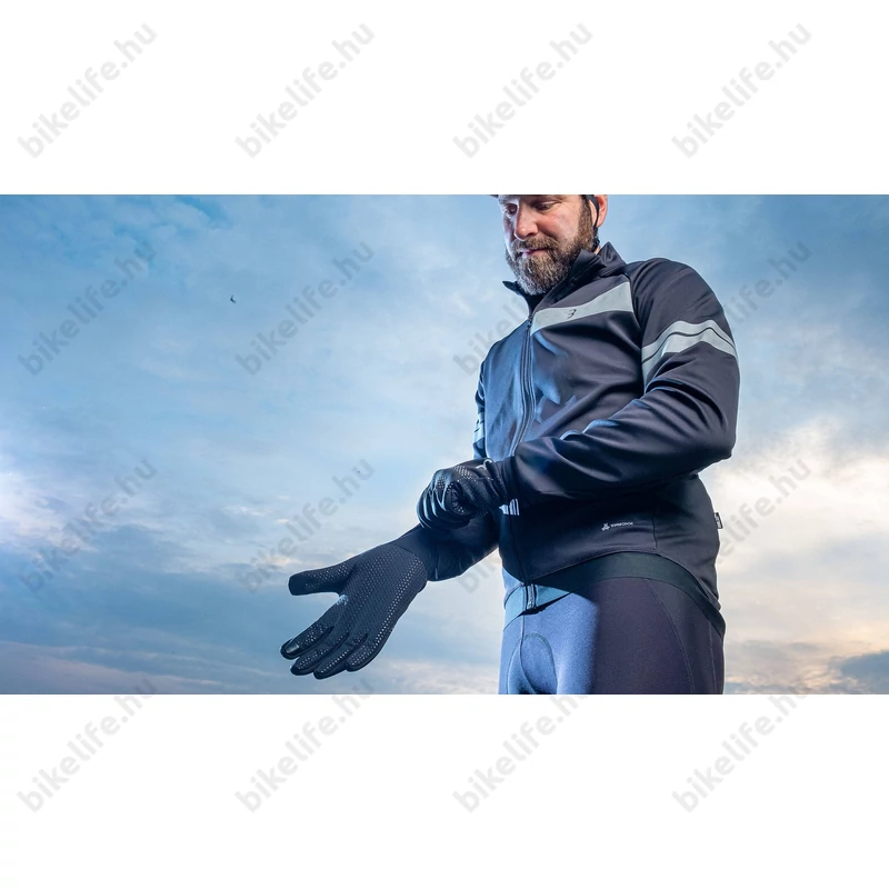 BBB Raceshield BWG-33W kerékpáros kesztyű hosszú újjú, közepesen vastag átmeneti kesztyű, fekete XXL