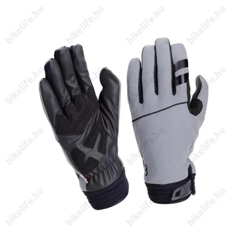 BBB Coldshield BWG-31 hosszú ujjú téli kesztyű fényvisszaverős felső résszel, fekete XXXL-es